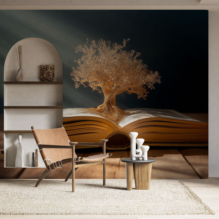 Papel de parede mágico | Árvore dourada surgindo