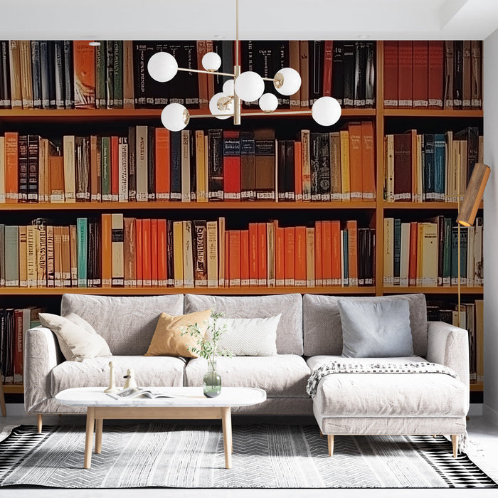 Foto Behang Bibliotheek | Retro en Elegant Stijl