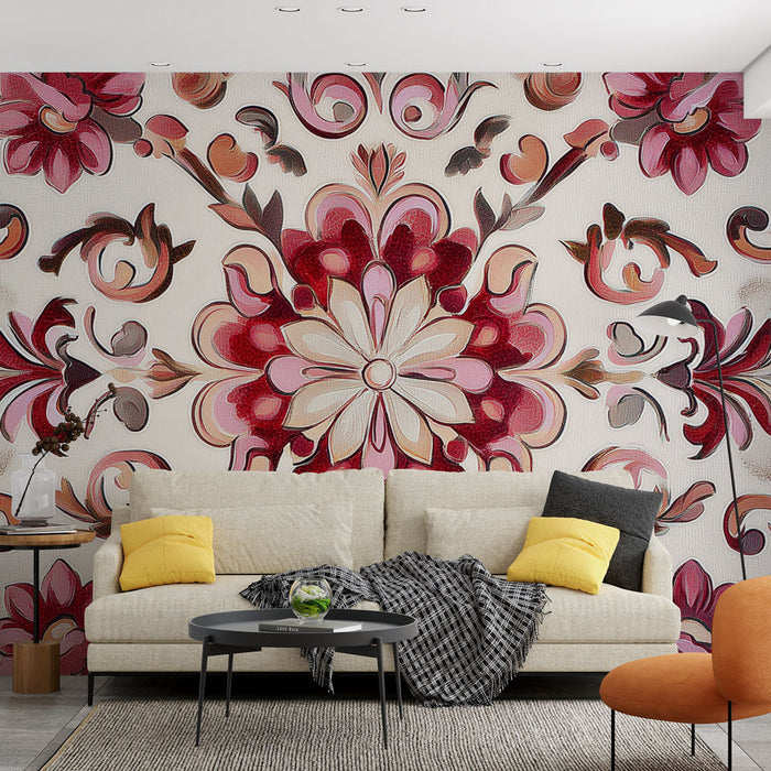 Tapeta s květinovým motivem | Výrazný a elegantní design