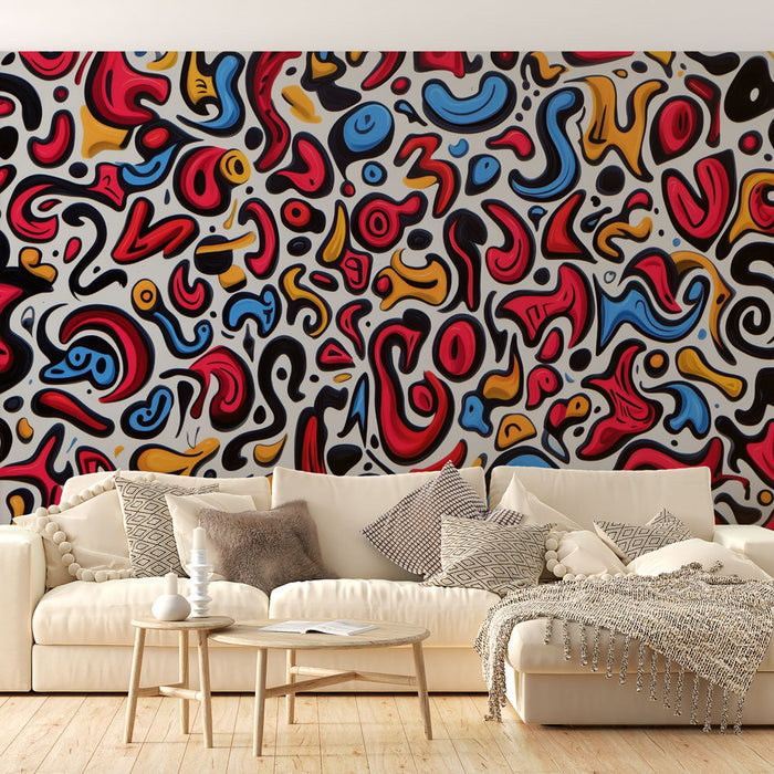 Carta da parati astratta | Forme geometriche colorate