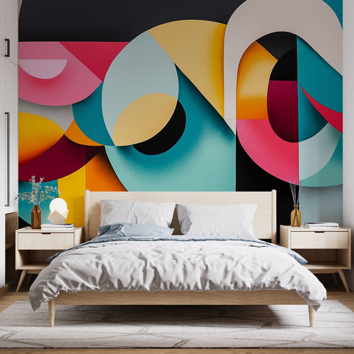 Tapetti abstrakti | Monivärinen geometrinen muotoilu