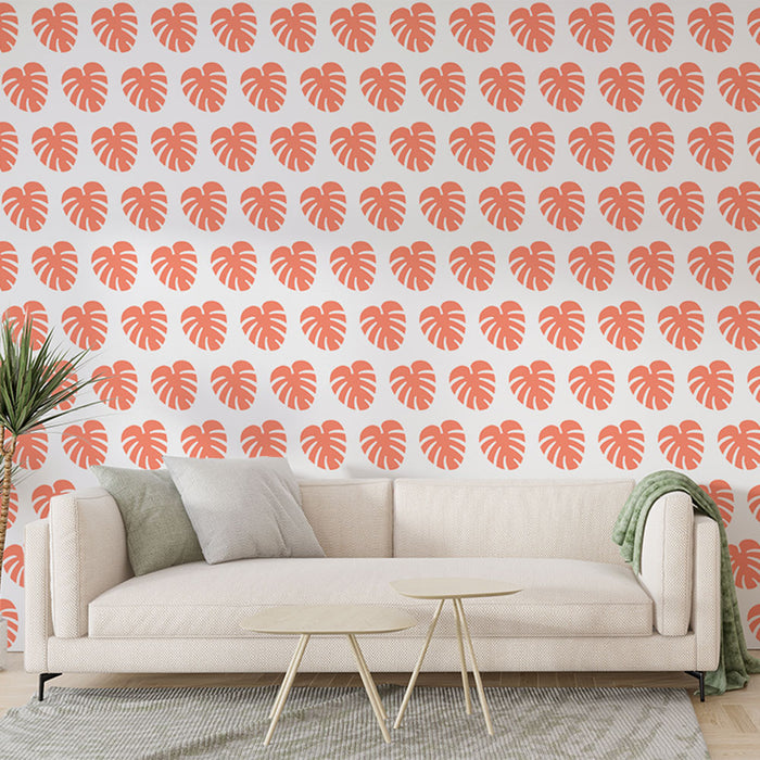 Tapeta s tropskim vzorcem | Roza Monstera listi