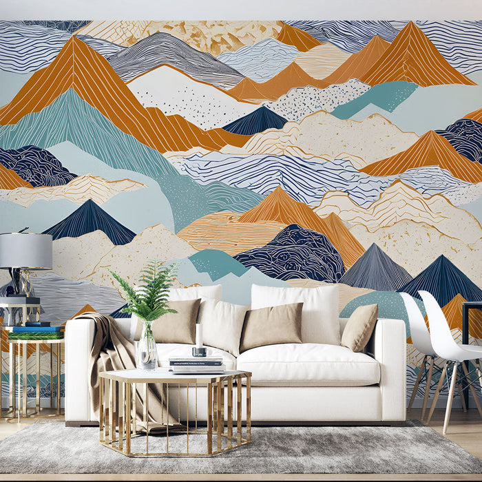 Tapeta planine | Višebojni apstraktni uzorak