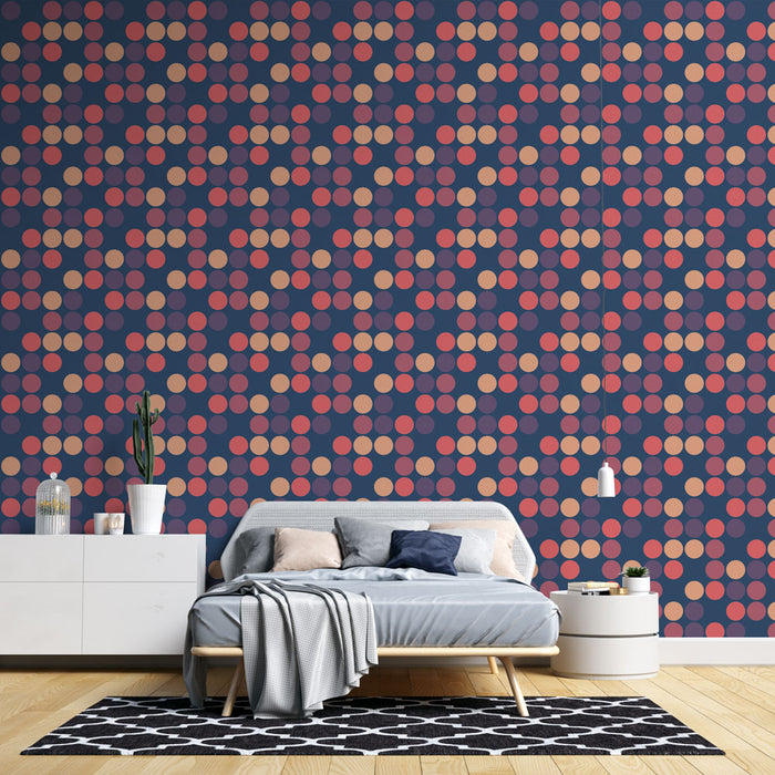 Mural Wallpaper polka dots | Colorful and modern design