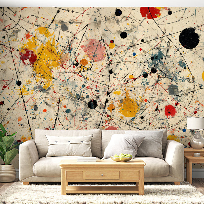 Apstraktni Tapete | Dizajn s više boja koje prskaju