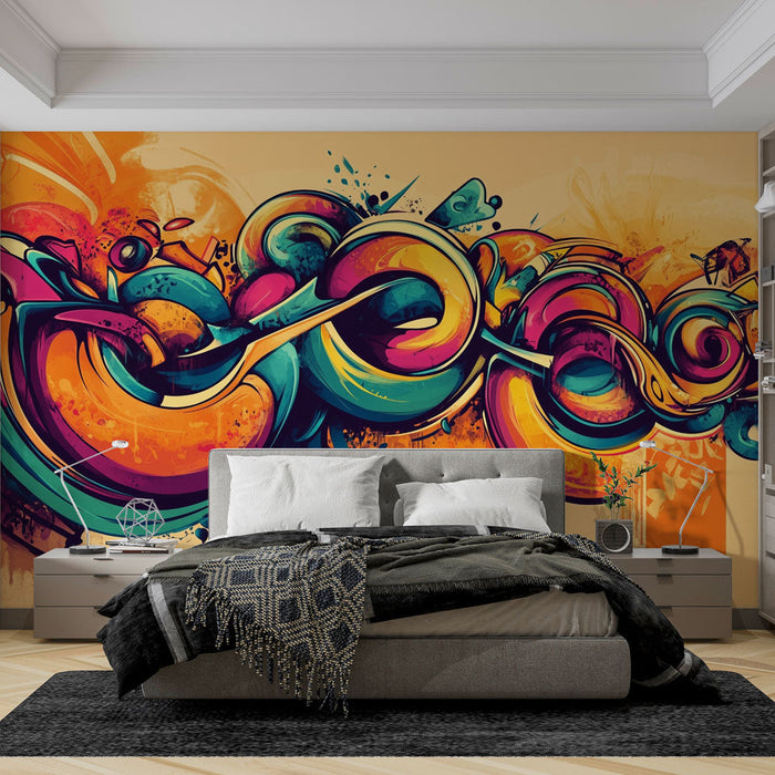 Mural Wallpaper graffiti | Explosion of urban colors