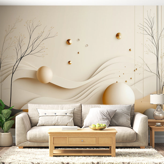 Abstrakt Fototapet | Sammensætning i neutrale toner