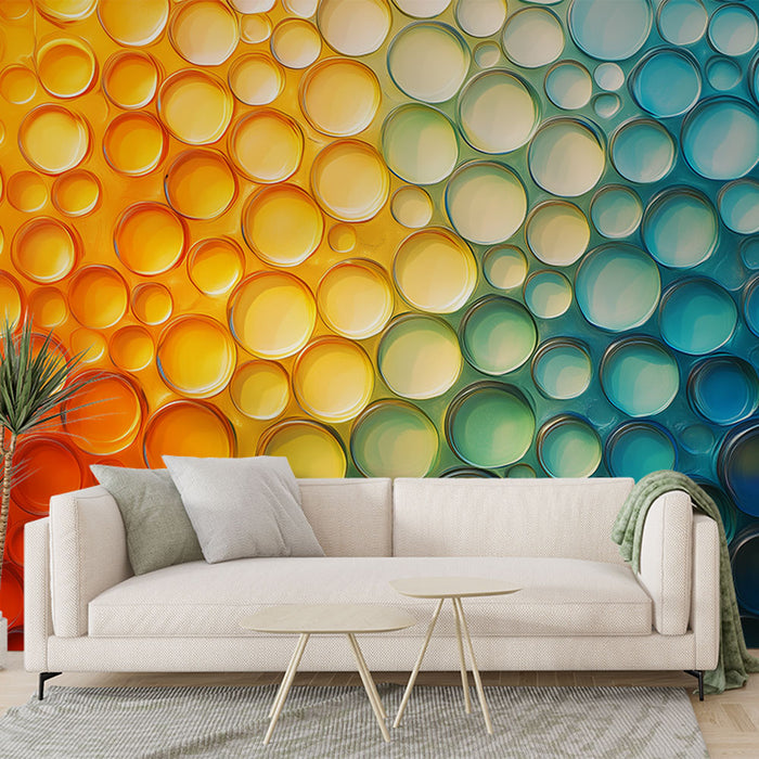 Papel pintado colorful bubbles | Diseño de degradado vibrante