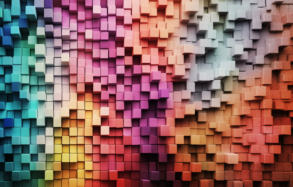 Cube Mural Wallpaper | Geometric Illusion Enhances Your Walls — WonderMural