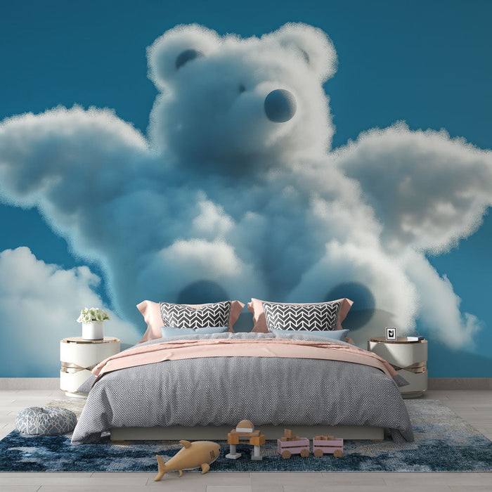 Cloud bear | Cute cloud in the shape of a bear with wings