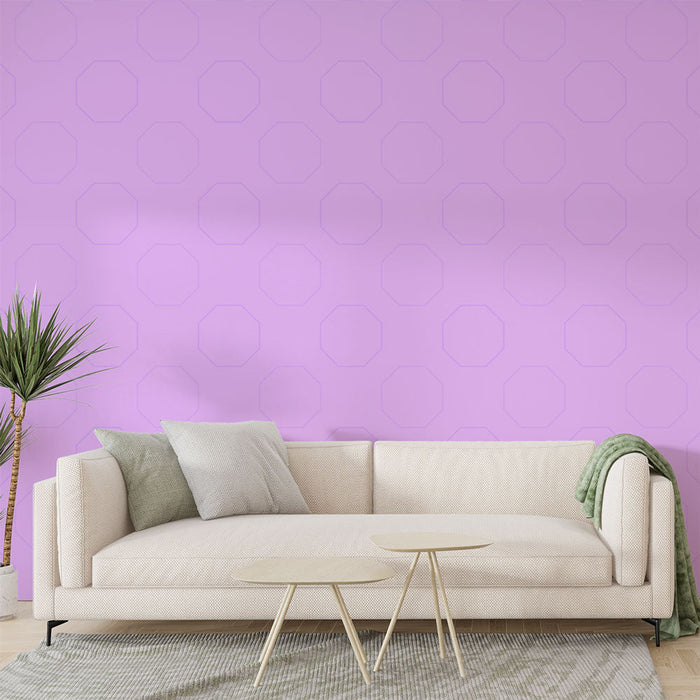 Fototapet geometrisk | Lilla åttekantet mønster
