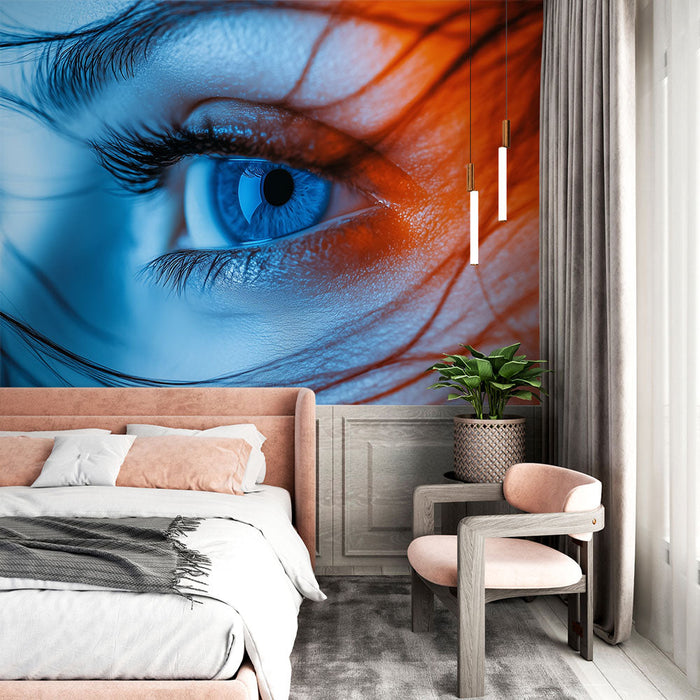 Tapeta modrého oka | Jasný lesk a kontrastní barvy