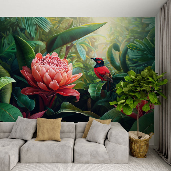 Fototapet tropikal kuş | Egzotik ve renkli tasarım