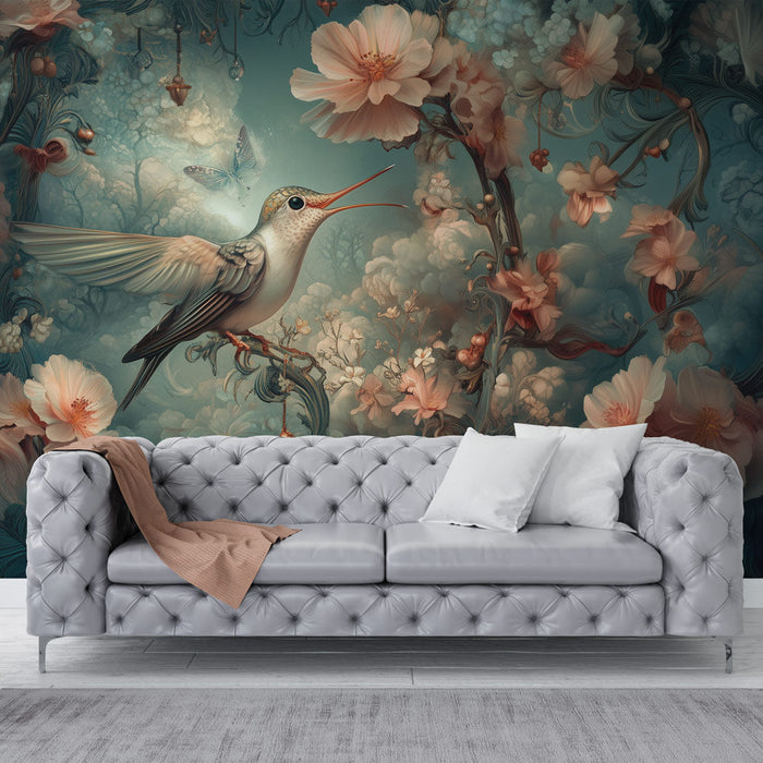 Tapeta kolibřík | Květinová a barevná atmosféra