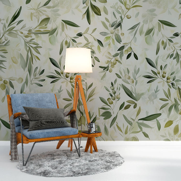 Tapeta olivové listy | Svěží a přírodní design