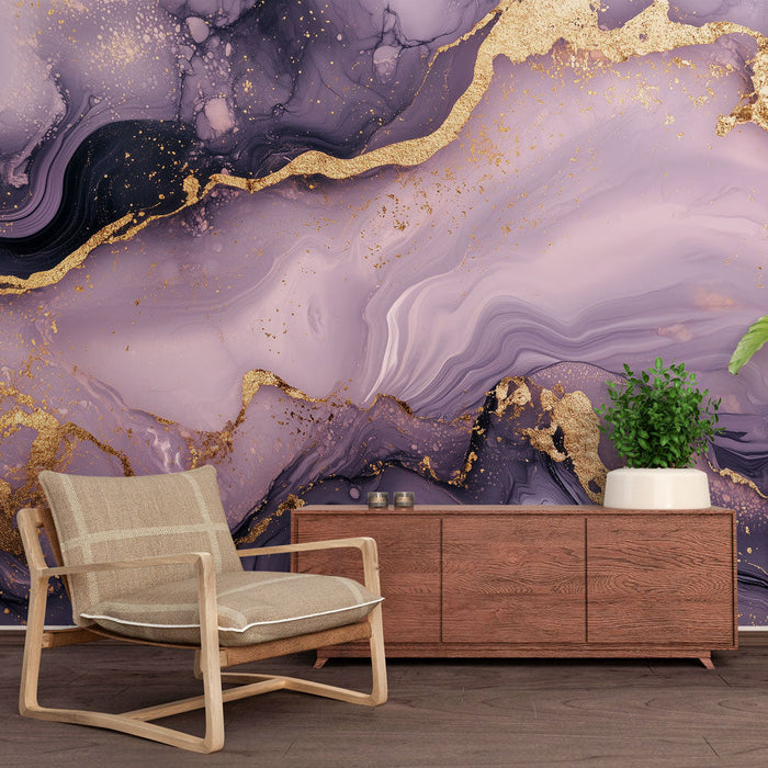Tapetti | Sekoitusta violetista ja kullasta