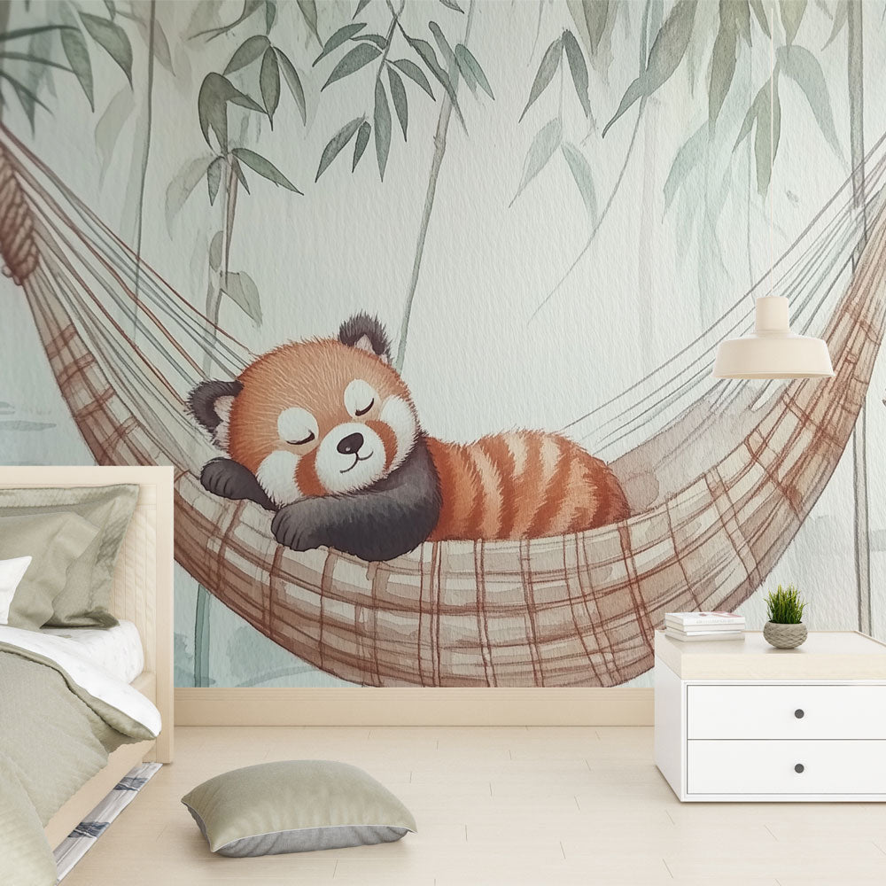 panda hängematte Mural Wallpaper cute animal