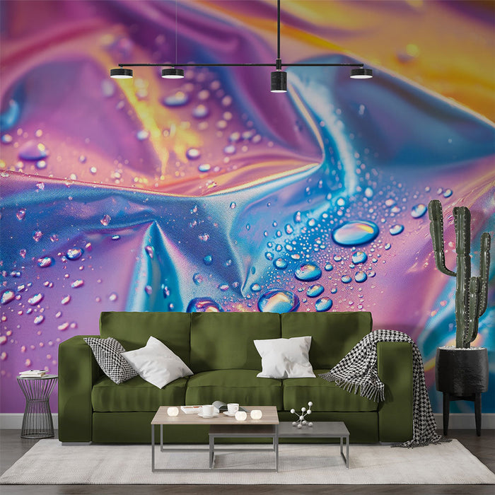 Stenska tapeta holografska | Večbarvni biserni učinek