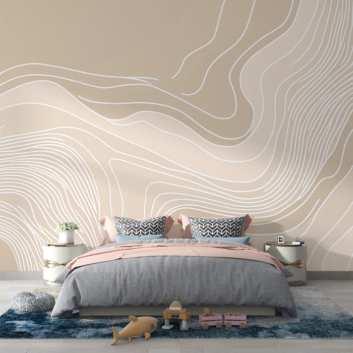 Beige Abstract Tapeta Mural | Prints