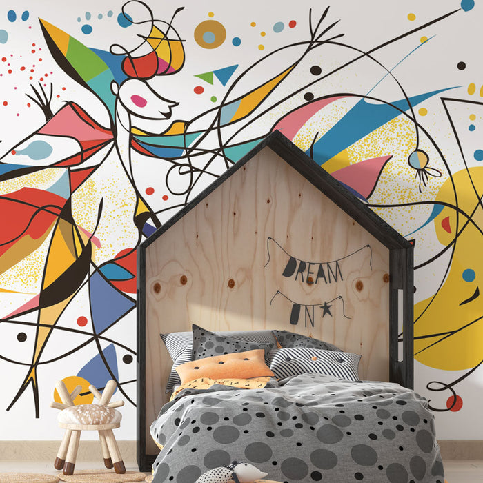 Colorful abstract mural wallpaper | Joy in colors