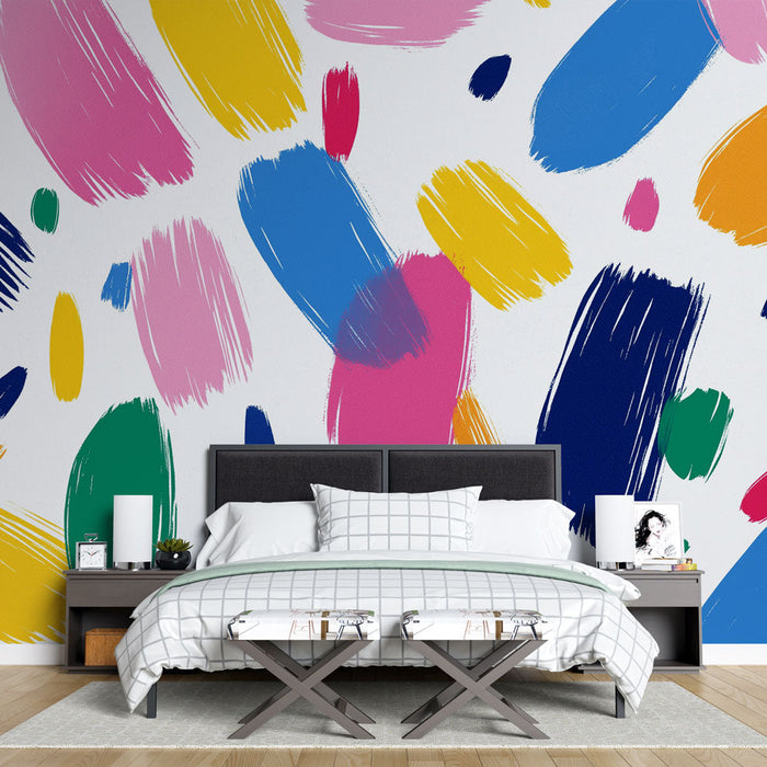 Colorful abstract mural wallpaper | Vibrant and dynamic patterns