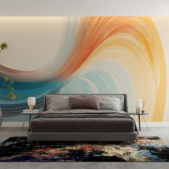 Abstraktna Tapeta | Mehko gradientno obarvane krivulje