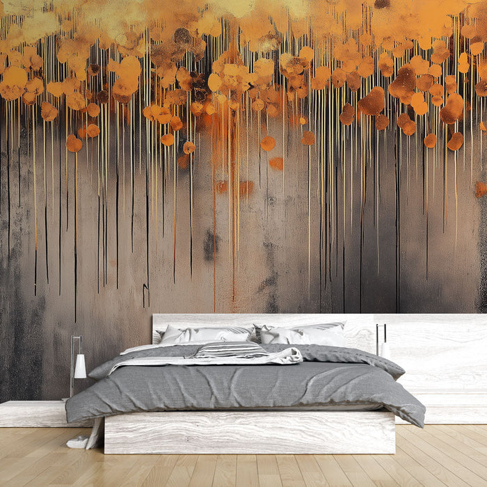 Tapeta | Výbuch oranžových odstínů na texturovaném pozadí