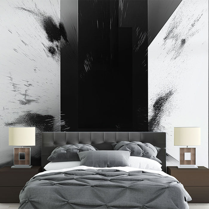 Fototapet | Dynamisk sort og hvid eksplosion