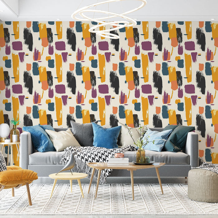 Fototapeet abstraktne | Dünaamilised kujundid ja värvid heledal taustal