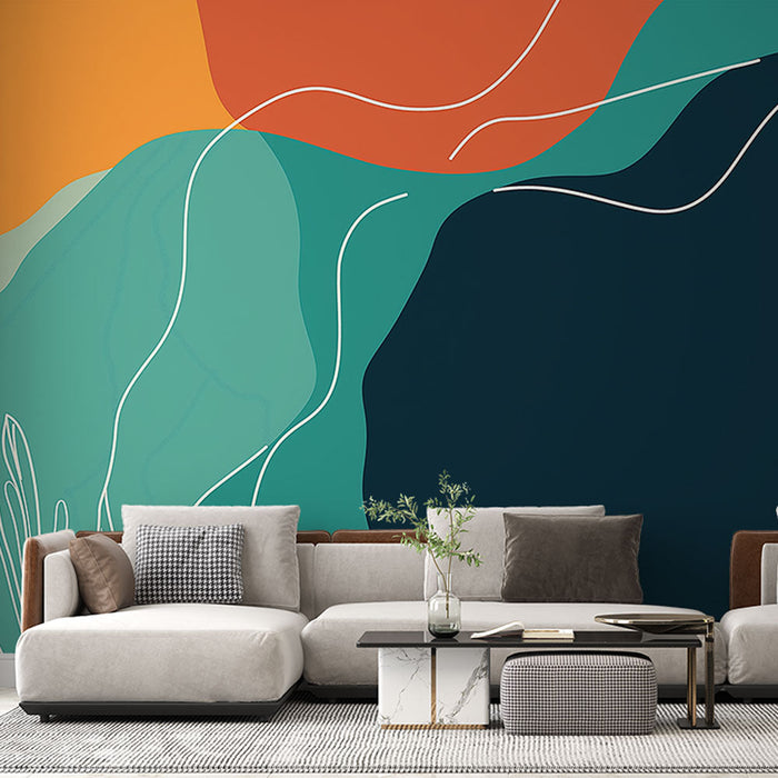 Fototapet | Organiske former med livlige farger