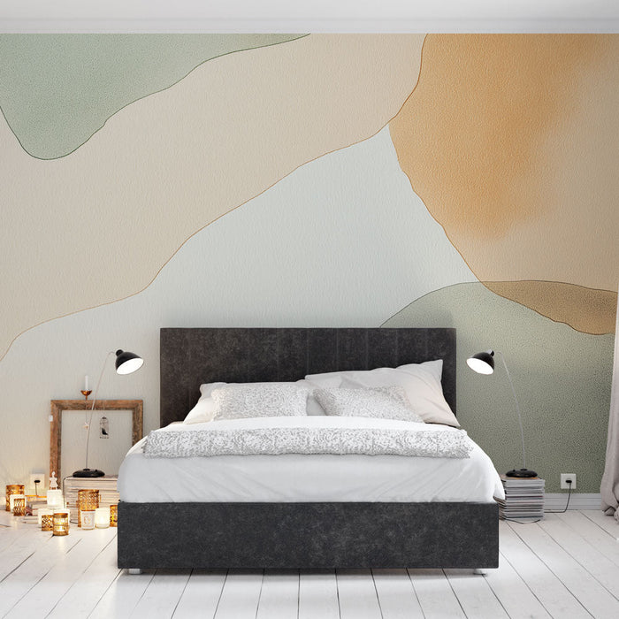 Mural Wallpaper | Organic shapes in soft shades