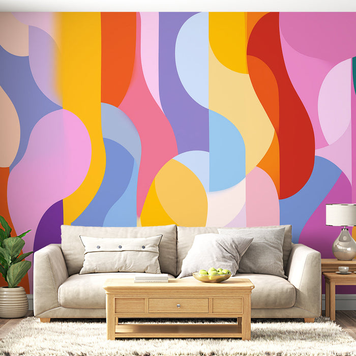 Abstraktne fototapeet | Orgaanilised kujundid ja erksad värvid