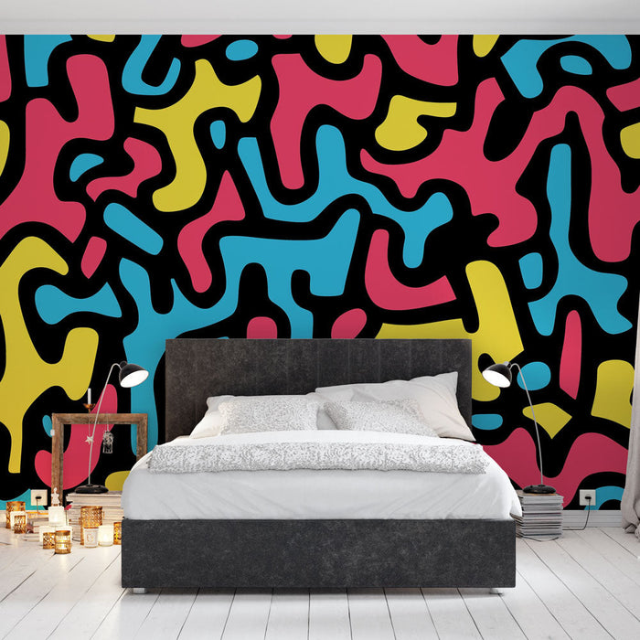 Mural Wallpaper abstract | Colorful and dynamic pattern