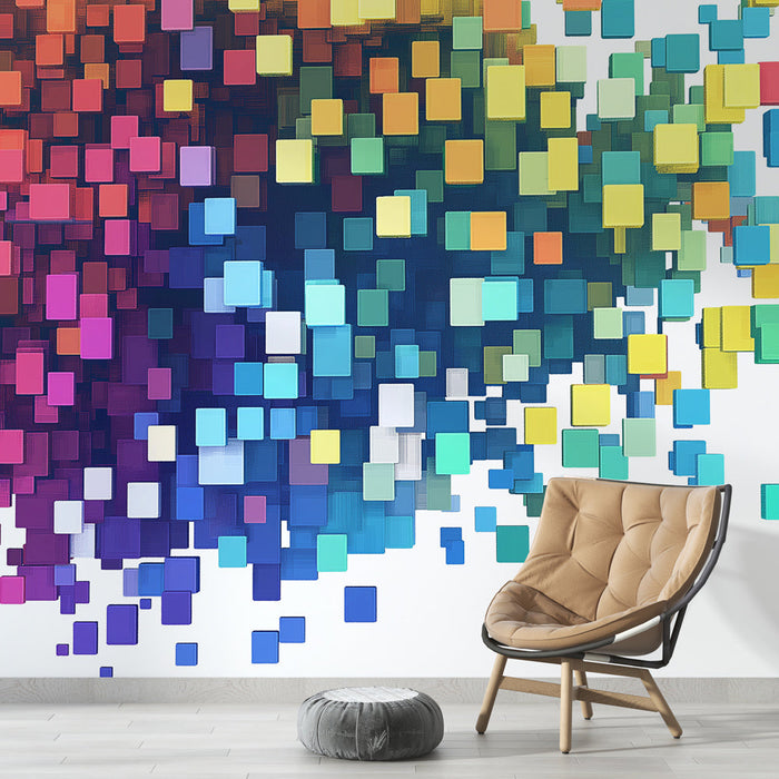 Tapeta Abstraktna | Barviti Gradient Kvadratni Vzorec