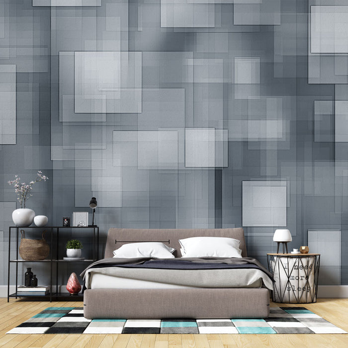 Tapete Abstrakt | Geometrisches Muster in Grautönen