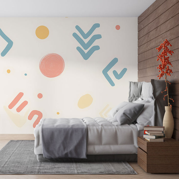 Mural Wallpaper abstract | Colorful and playful patterns