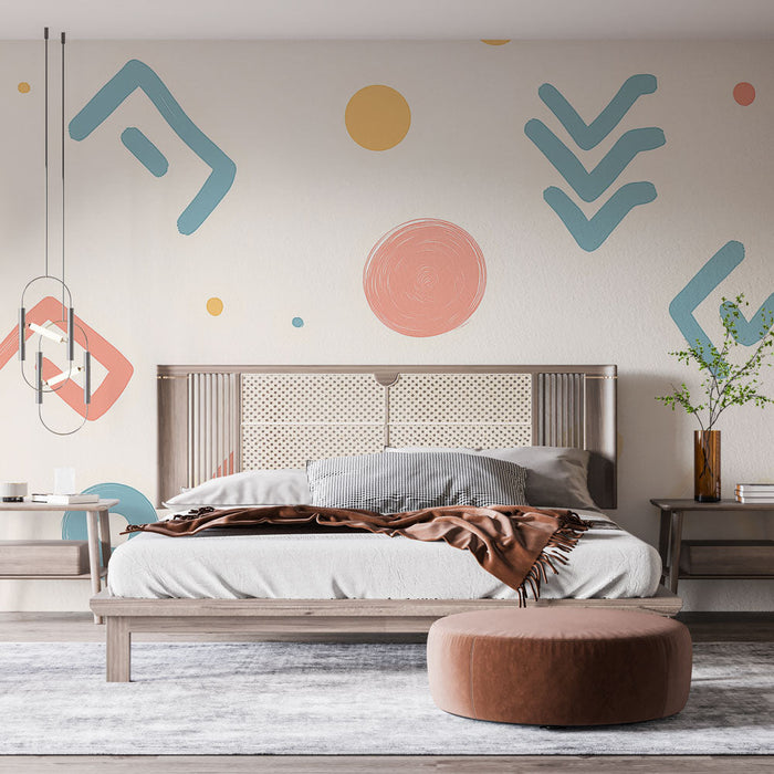 Mural Wallpaper abstract | Colorful and playful patterns