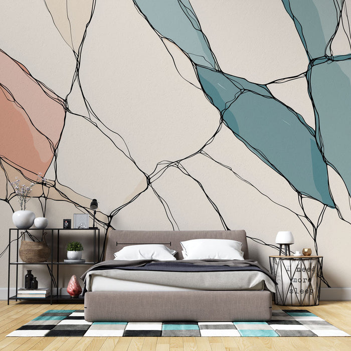 Tapete с абстрактен мотив | Геометрични модели в нежни тонове