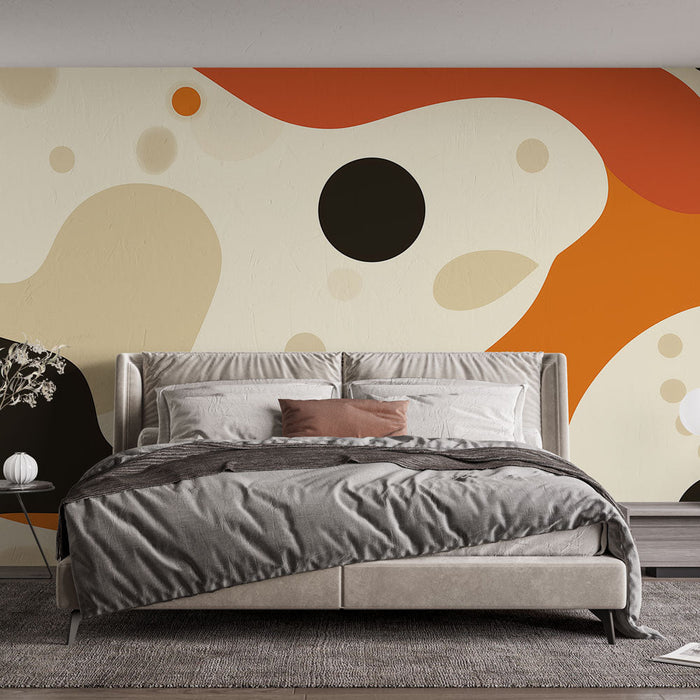 Mural Wallpaper abstract | Organic patterns in warm colors