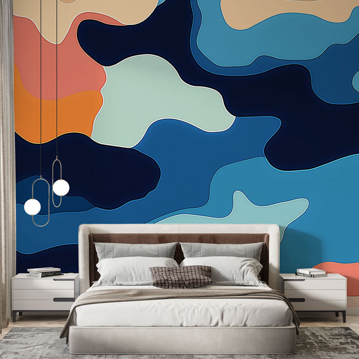 Mural Wallpaper Abstract | Colorful Organic Patterns