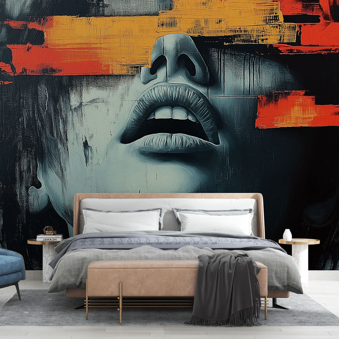 Tapetă | Față feminină și culori energice