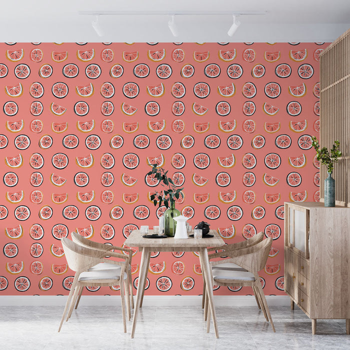 Fototapeet agrumid | Greibiviilude mustrid roosal taustal
