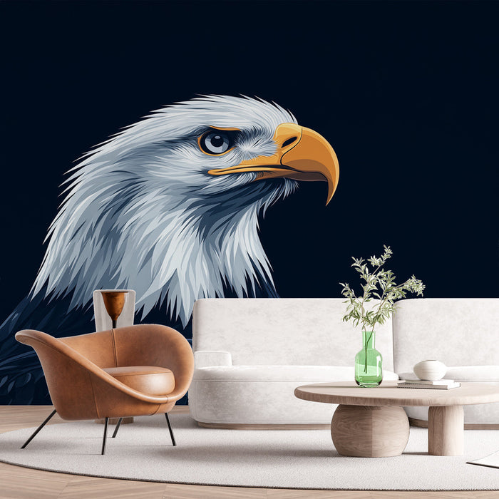 Tapete eagle | Μαγευτικό πορτρέτο ενός αετού σε σκοτεινό φόντο