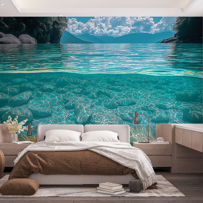 Mural Wallpaper aquatic | Crystal clear waters and underwater rocks
Foto Behang aquatic | Crystal clear waters and underwater rocks