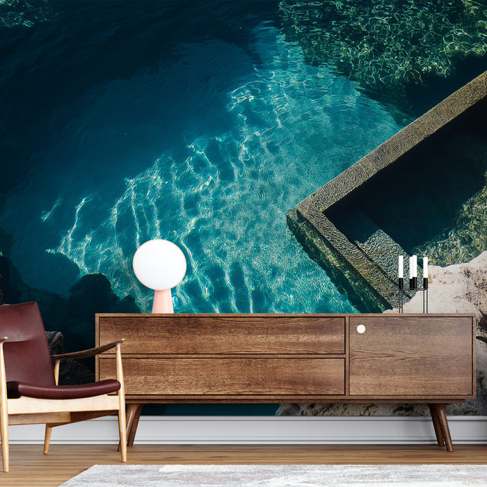 Tapetti akvaattinen | Heijastukset ja rauhoittavat vedenalaiset tekstuurit
