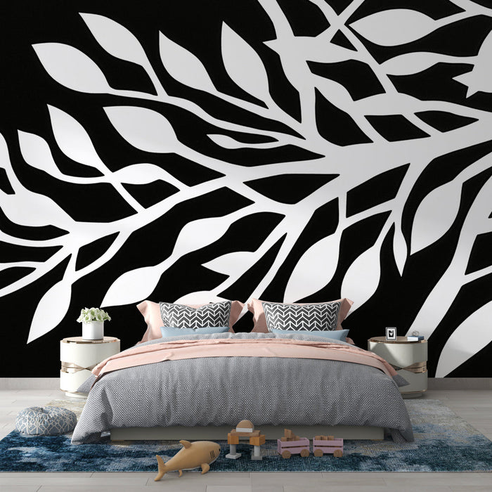 Mural Wallpaper tree | Branch in black and white