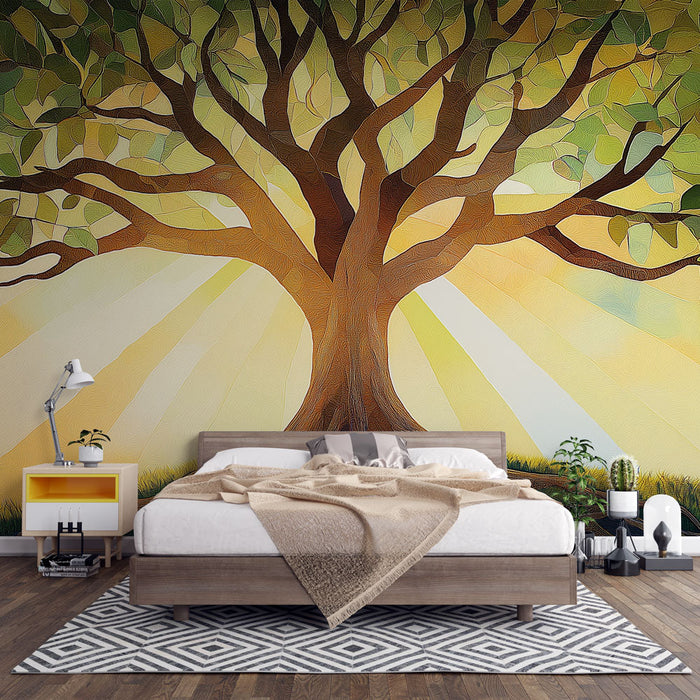 Élet fája tapéta | Fenséges fa naplementekor