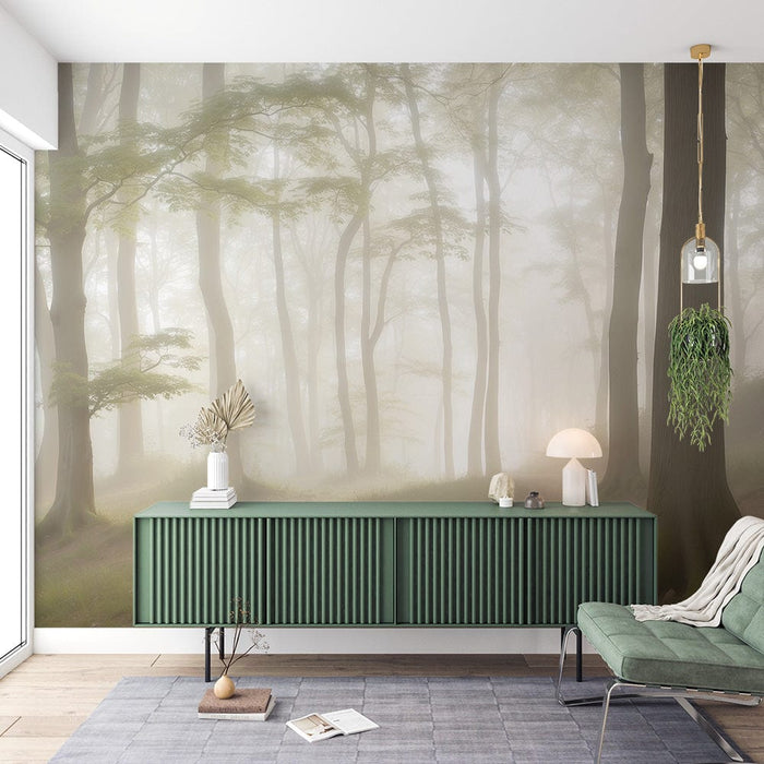 Tree Mural Wallpaper | Sunny Realistic Forest