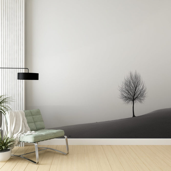 Mural Wallpaper black and white tree | Panoraamne Loodus