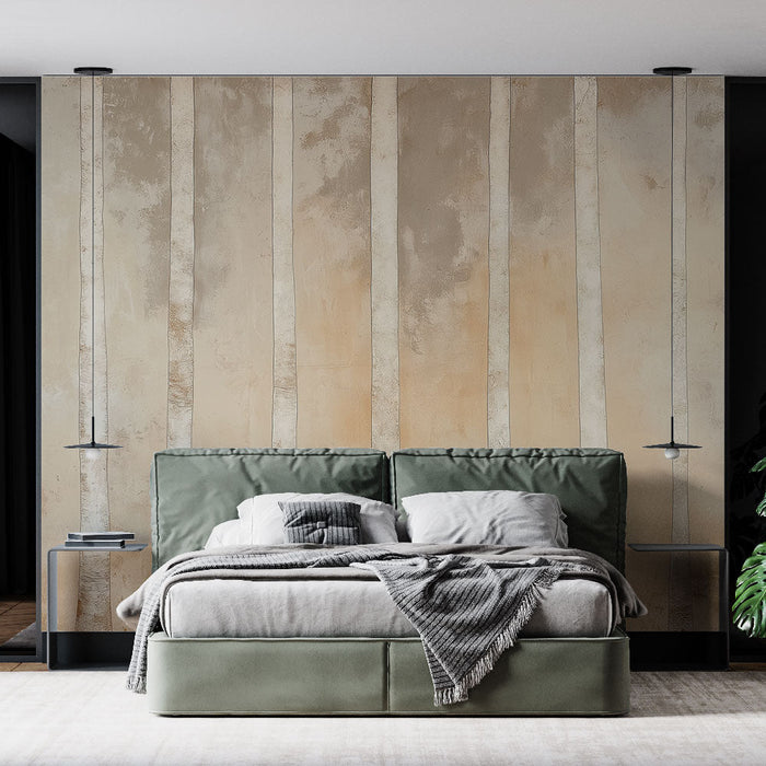 Fototapet abstraktne drevesa | Vzorec debla dreves v nežnih, zemeljskih tonih